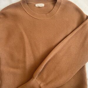 Roolee Women's Ribbed Tan Sweater
